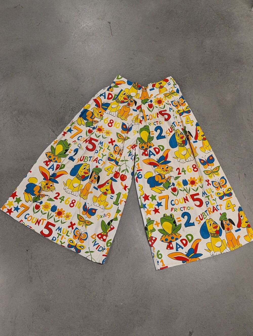 WIDE LEG PANTS made from VINTAGE CURTAINS S - Picture 7 of 11